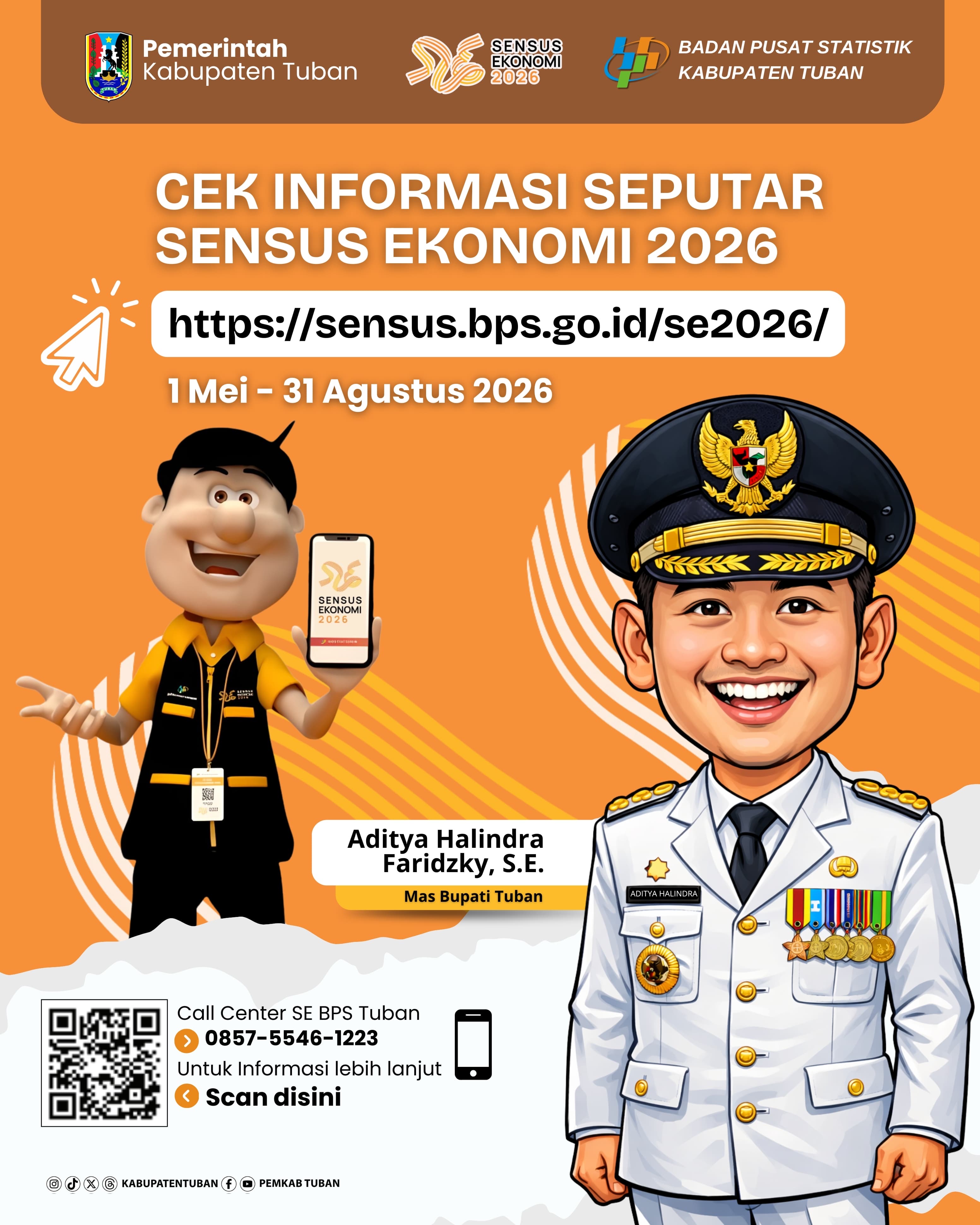 CEK INFORMASI SEPUTAR SENSUS EKONOMI TAHUN 2026 MELALUI LAMAN https://sensus.bps.go.id/